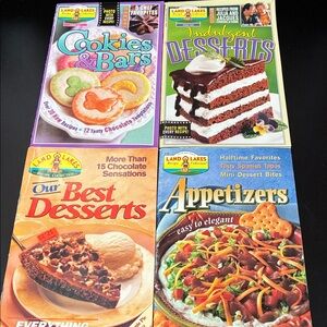 Vintage set of Land O Lakes cookbook magazines full of recipes